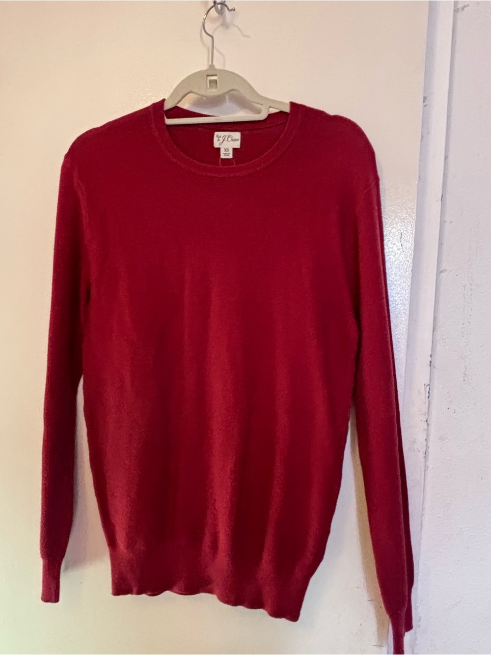 J. Crew Women's Red Crewneck Sweater